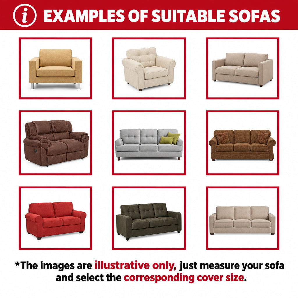 Sofa Cover – Beige Waterproof Non-Slip Jacquard