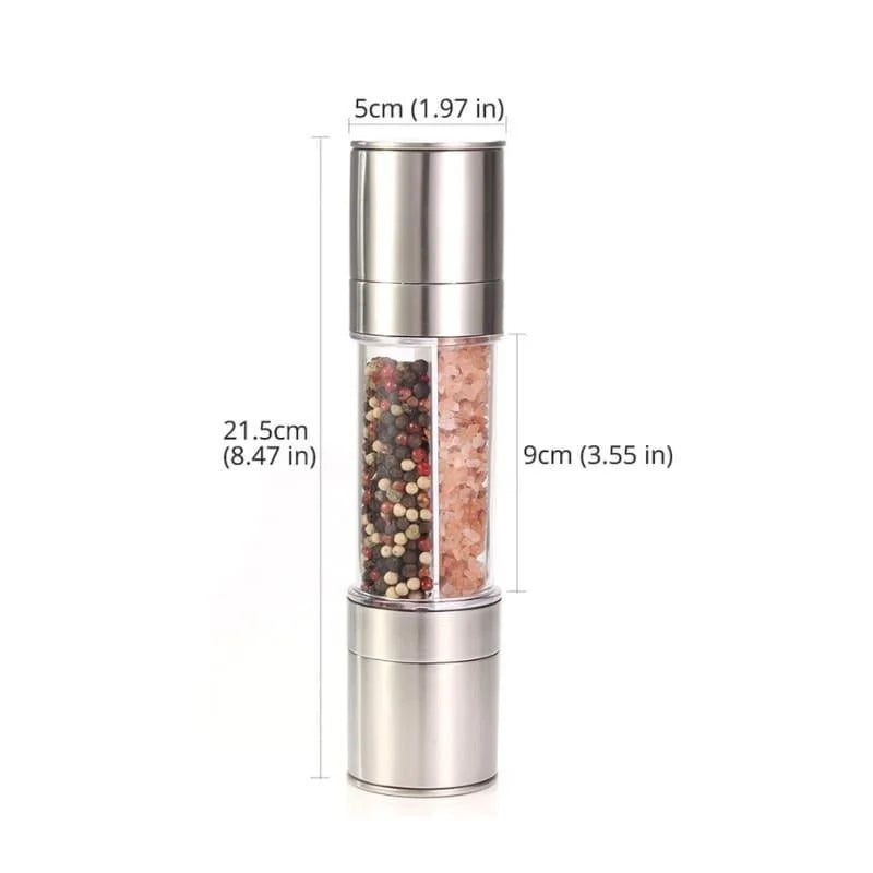 2-in-1 stainless steel manual spice grinder – view 8