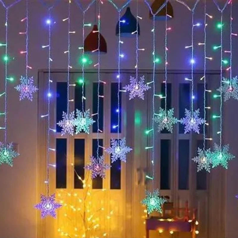3.2m Snowflake LED Curtain Lights – 8 Modes – view 6