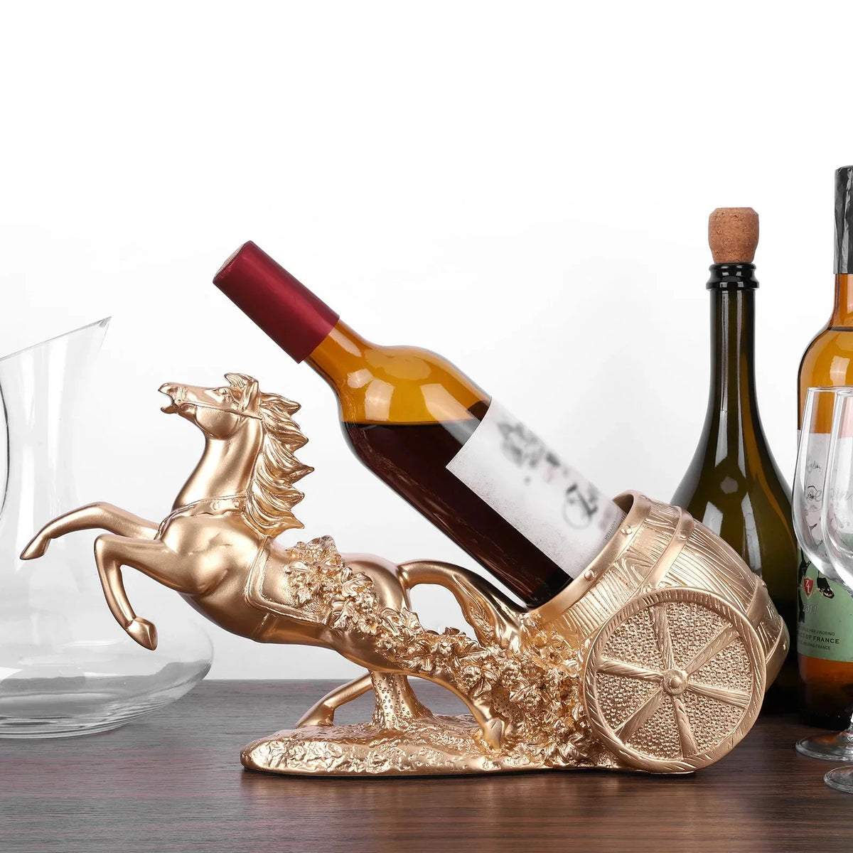 Classic Resin Wine Bottle Holder – Blue or Gold – view 9