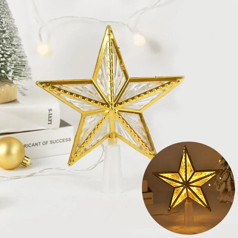 Crystal-Effect LED Christmas Tree Topper Star – 4 Designs – view 13