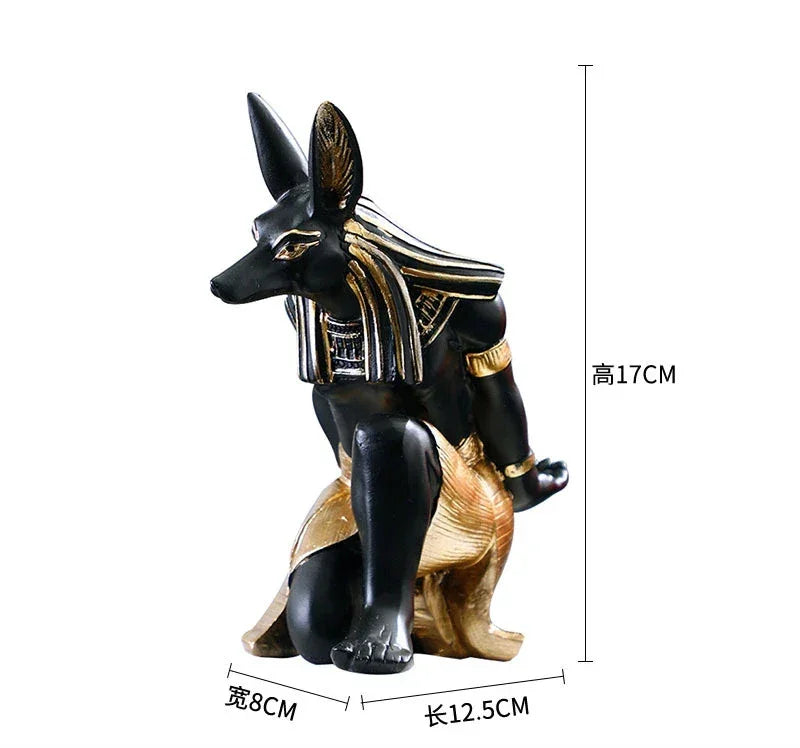 Egyptian Resin Wine Bottle Holder – Anubis & Bastet – view 17
