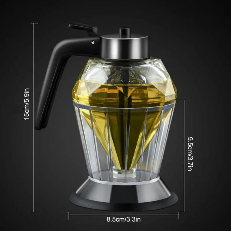 Glass honey dispenser with stainless steel base – view 11