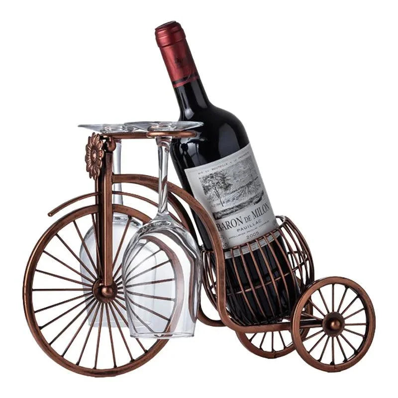 Vintage Bicycle Wine Bottle Holder – Copper Finish – view 6