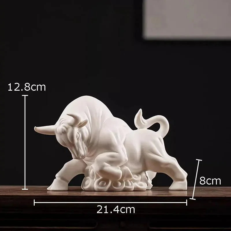 White Bull Resin Figurine – view 7