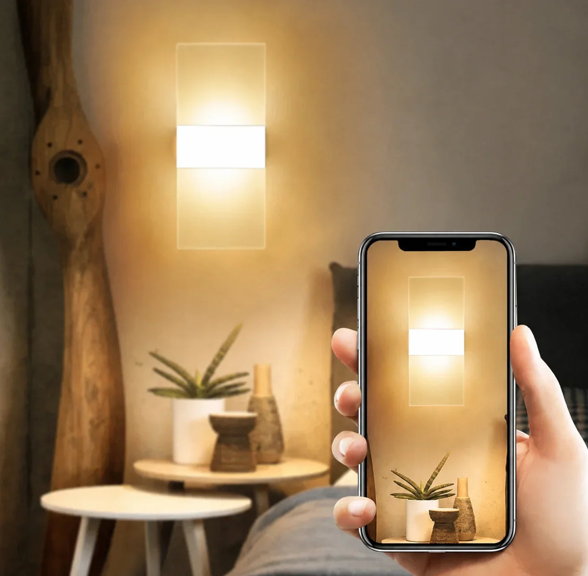White LED Wall Light with Touch or Motion Sensor & USB – view 4