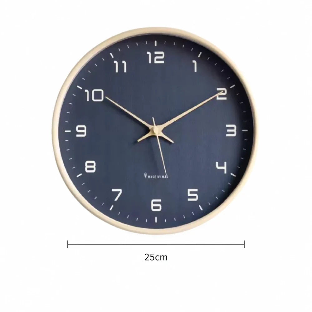 Lorenzzo Blue Night 25cm modern wall clock, size guide, 25 cm diameter