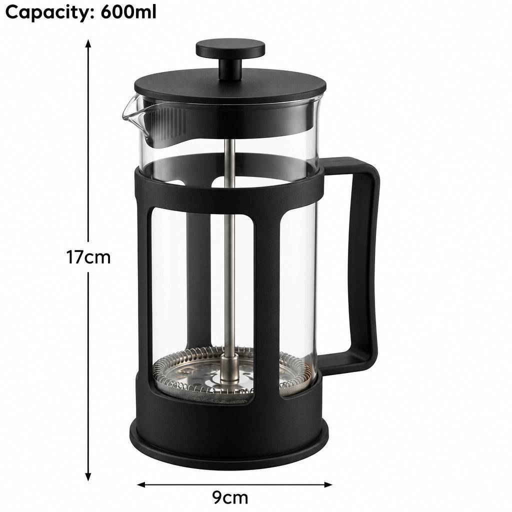 Toulouse Glass French Press Cafetière – 350 or 600 ml – in use