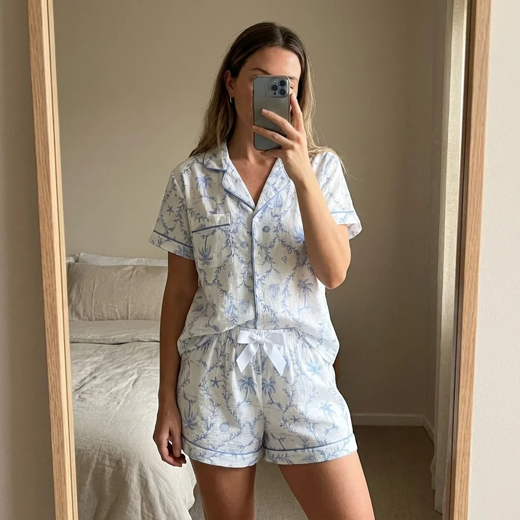 Alira Palm Pajama Set