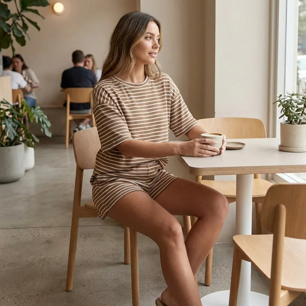 Calira Stripe Lounge Set