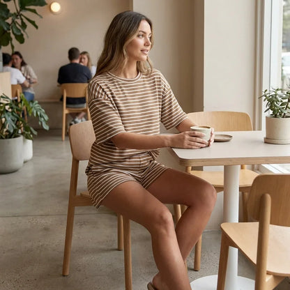 Calira Stripe Lounge Set