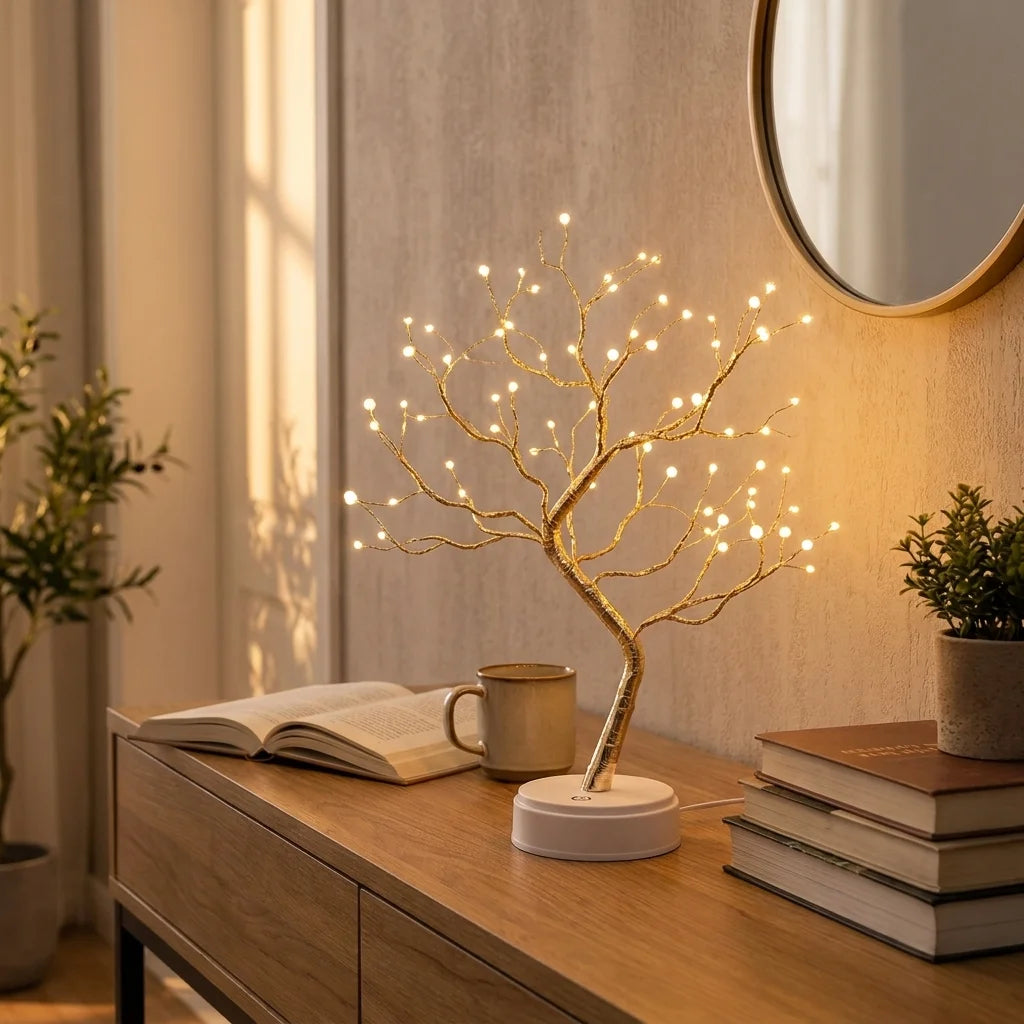 Table Lamp – Decorative LED Tree with Warm Light