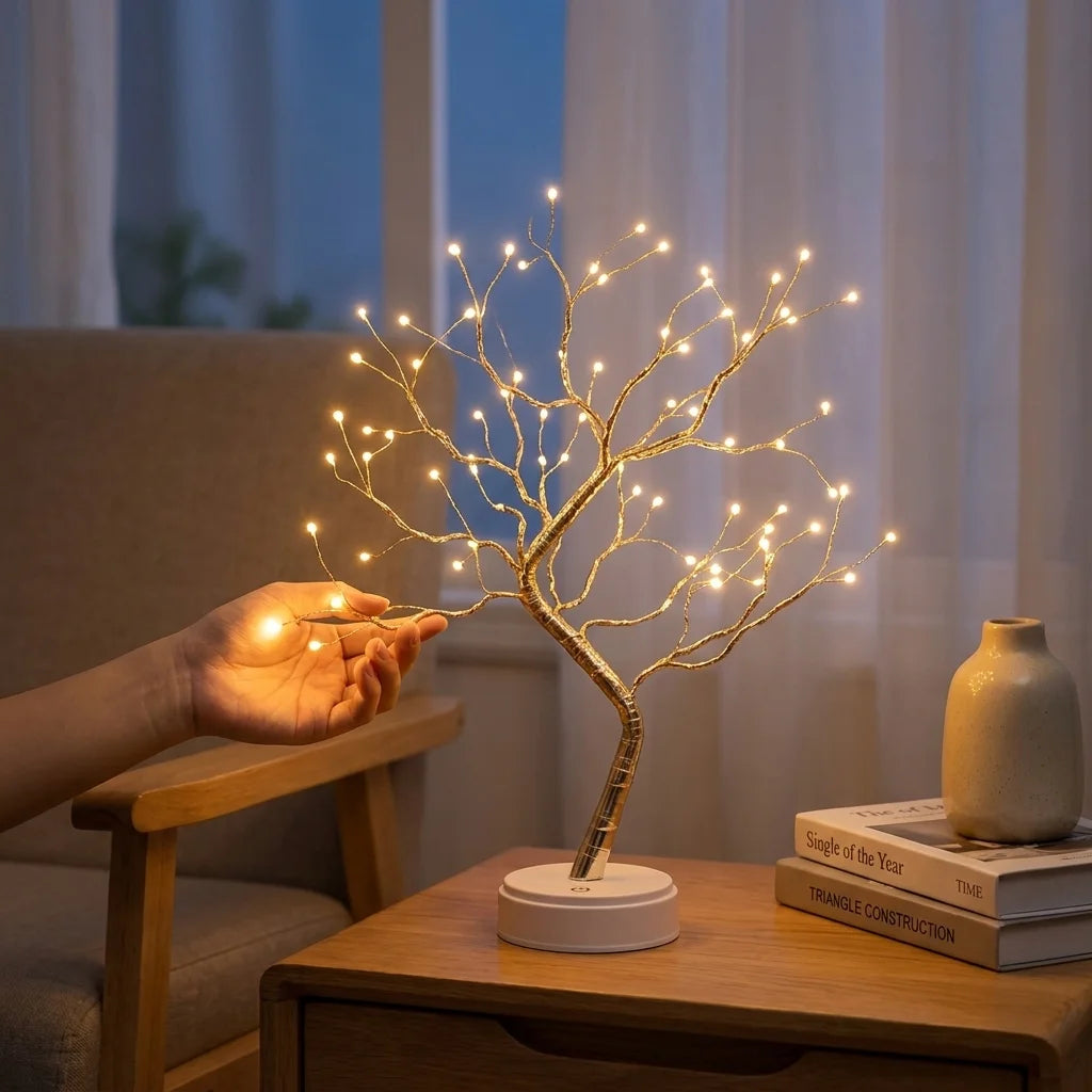 Table Lamp – Decorative LED Tree with Warm Light