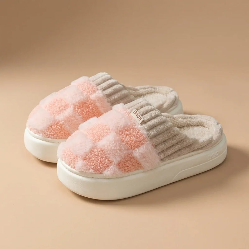 Elara Soft Plaid Slippers by Envilune