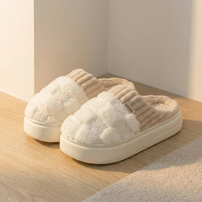 Elara Soft Plaid Slippers