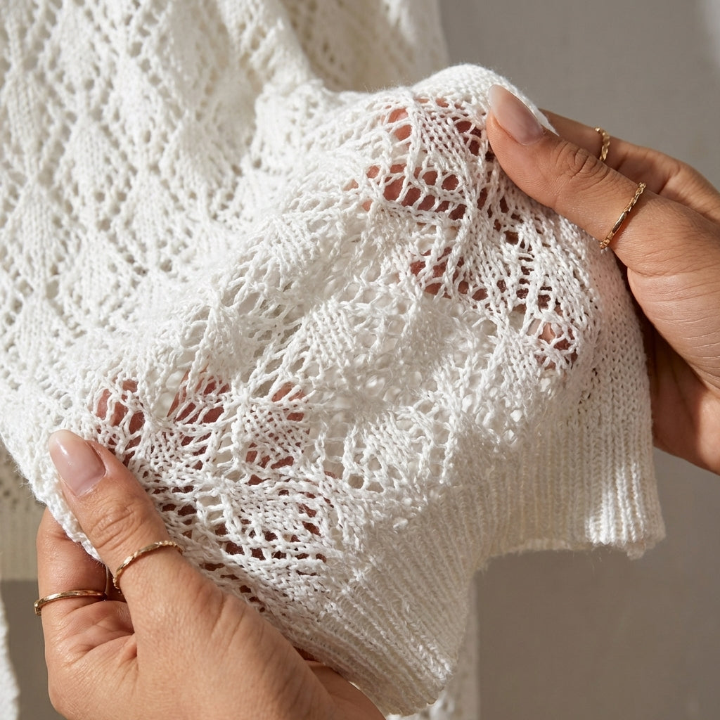 Elaris Pointelle Cardigan