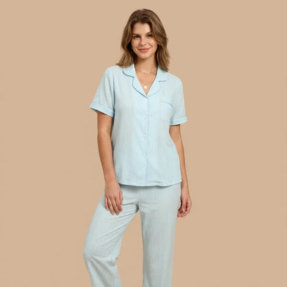 Elvara Stripe Pajama Set