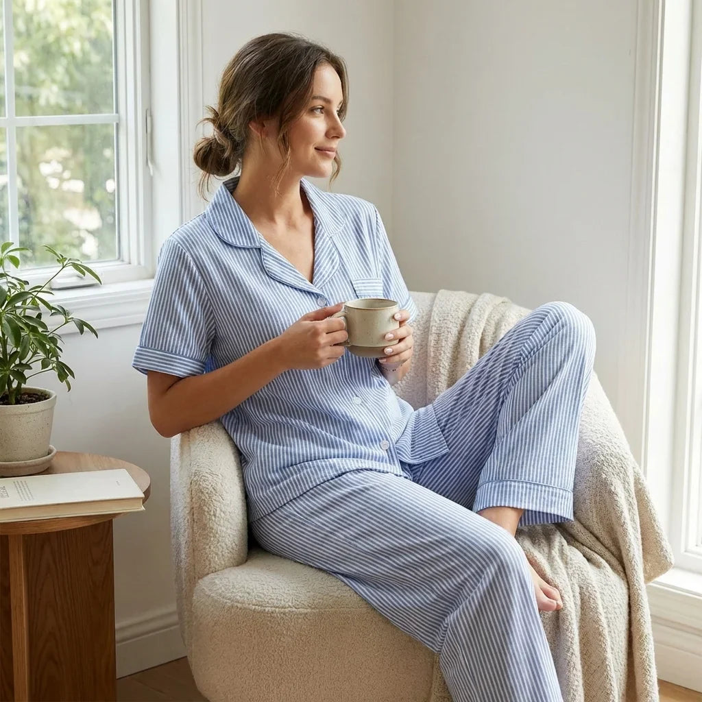 Elvara Stripe Pajama Set