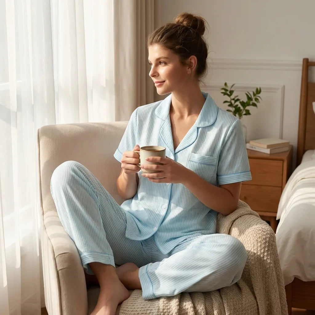 Elvara Stripe Pajama Set