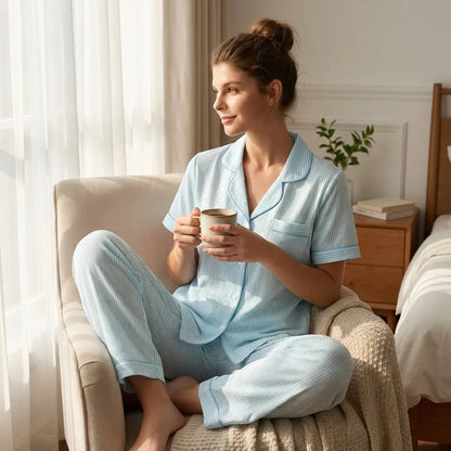 Elvara Stripe Pajama Set