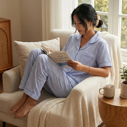 Elvara Stripe Pajama Set