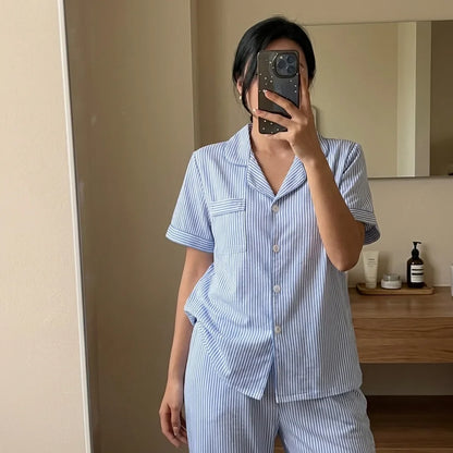 Elvara Stripe Pajama Set