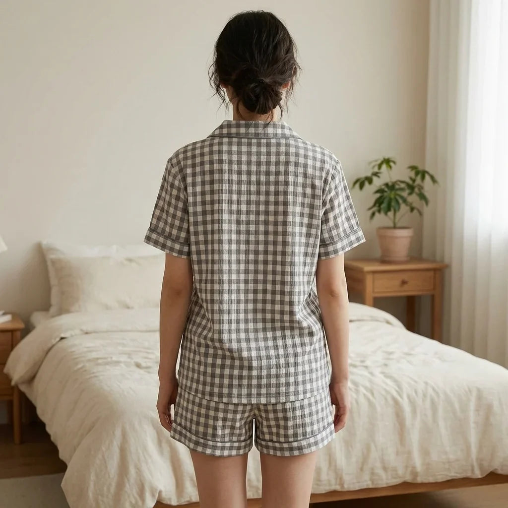 Evelyn Plaid Pajama Set