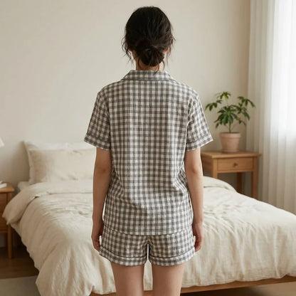 Evelyn Plaid Pajama Set
