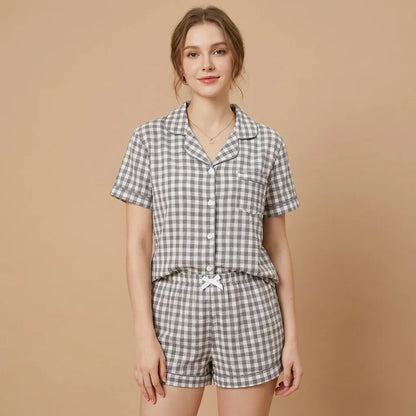 Evelyn Plaid Pajama Set