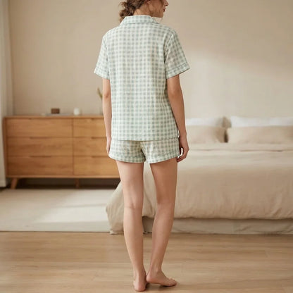 Evelyn Plaid Pajama Set