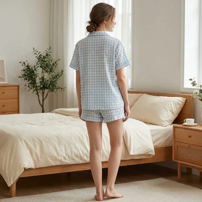 Evelyn Plaid Pajama Set