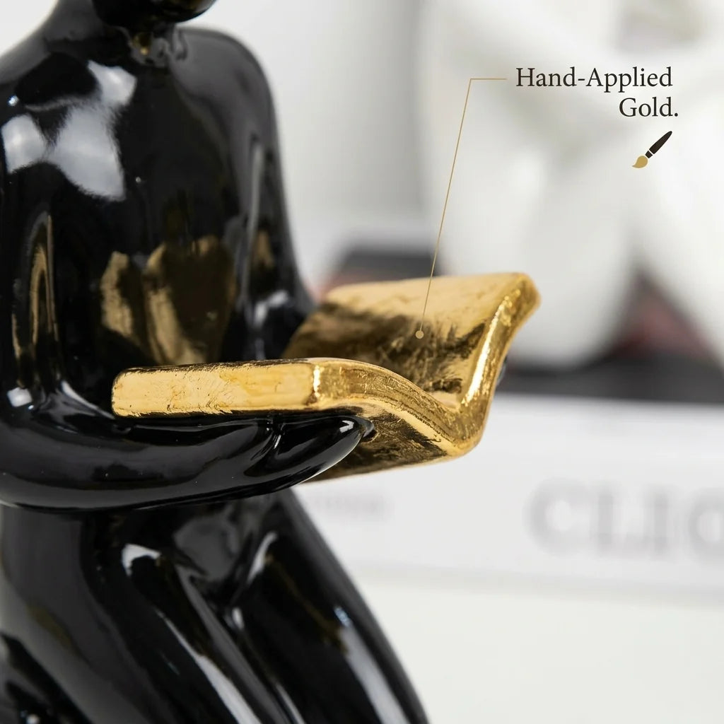 Decorative Bookend – Glazed Ceramic for Shelves