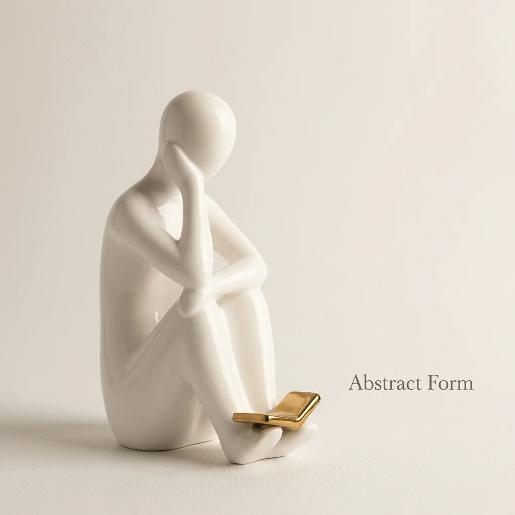 Decorative Bookend – Glazed Ceramic for Shelves