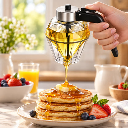 Honey Dispenser – Glass, Stainless Steel Base