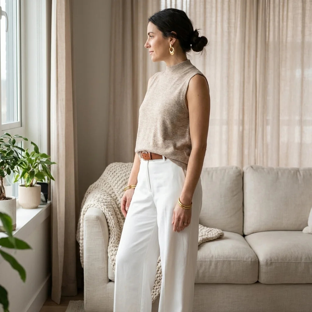 Liselle High-Neck Knit Vest – product view 2