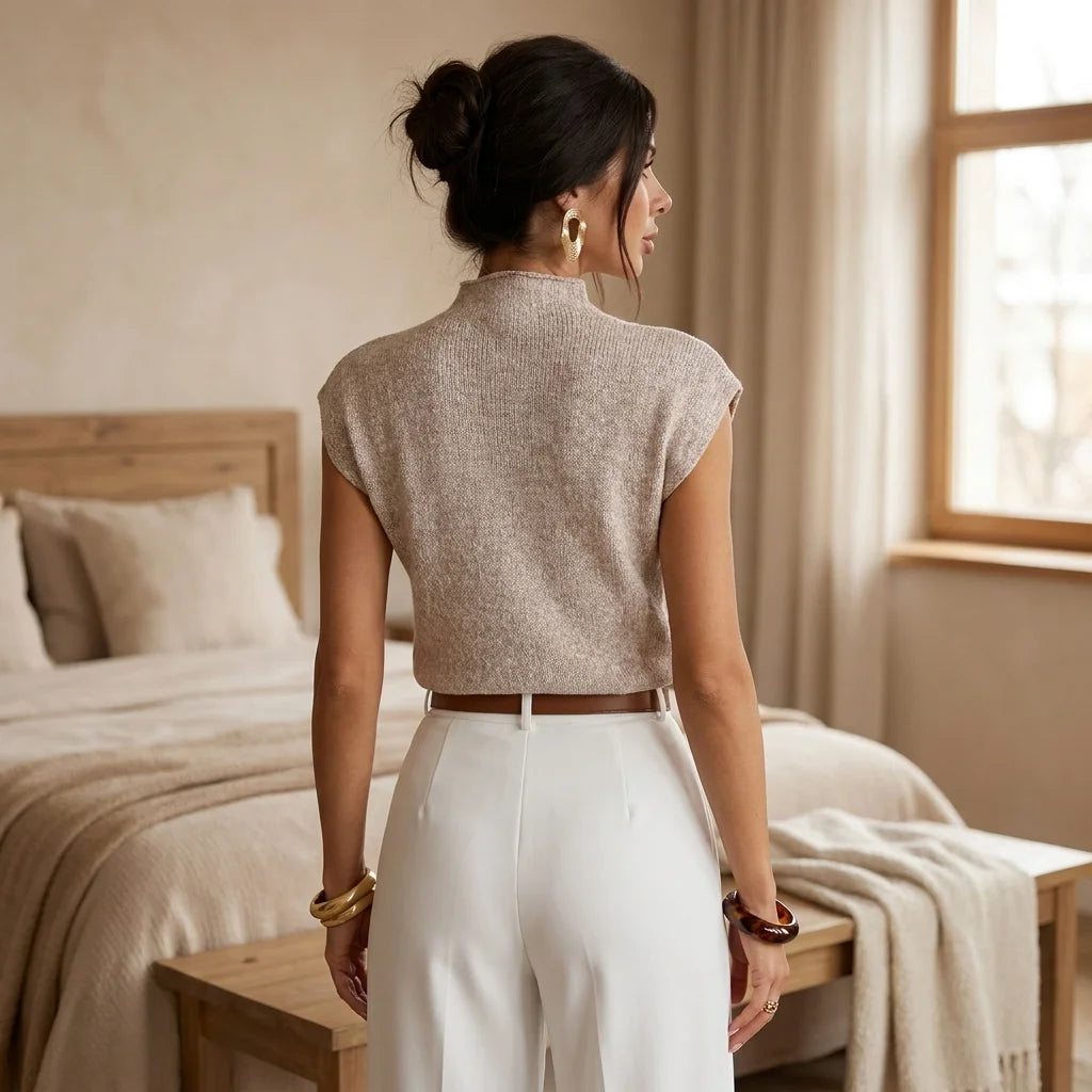 Liselle High-Neck Knit Vest – product view 3