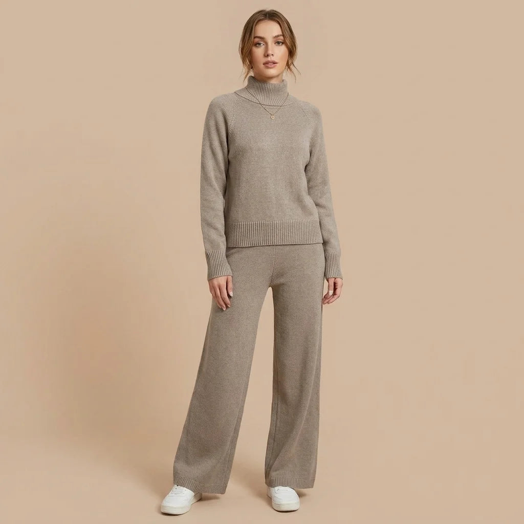 Mirelle Turtleneck Knit Lounge Set – long sleeves