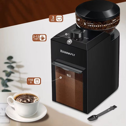 Kirainafly CBG-8001 Electric Coffee Grinder – 28 Settings