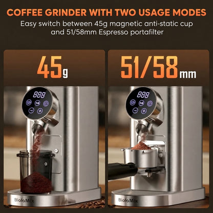 BioloMix CG210 Electric Burr Coffee Grinder – 48 Settings
