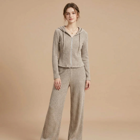 Noelle Hooded Lounge Set – drawstring detail