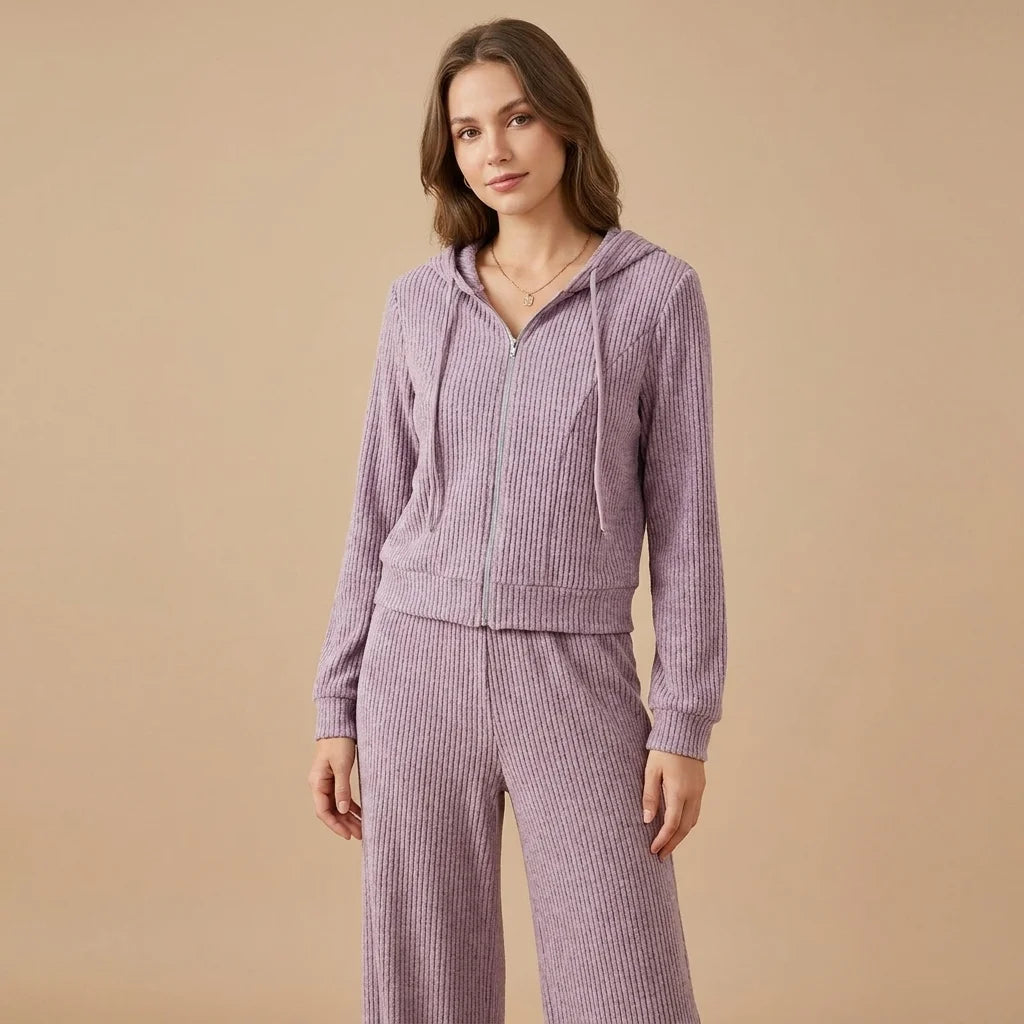 Noelle Hooded Lounge Set – drawstring detail
