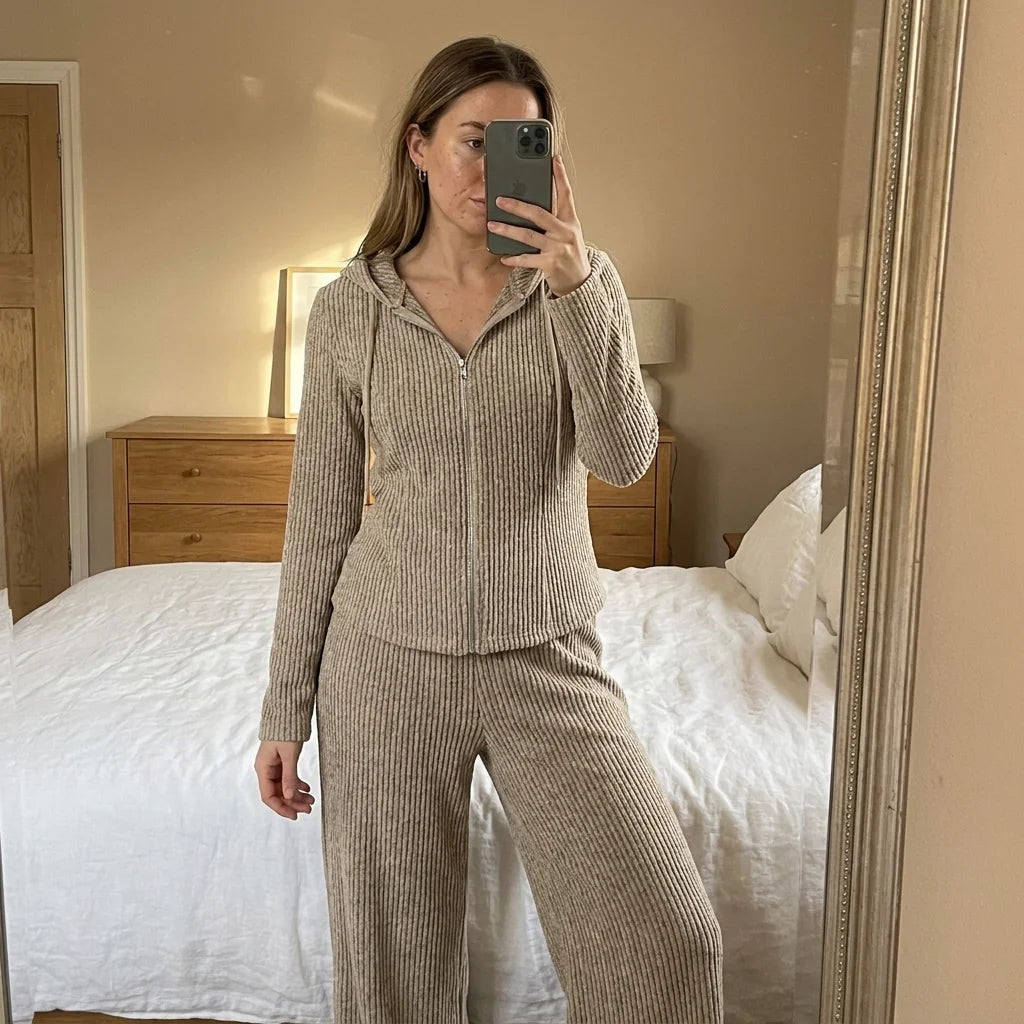 Noelle Hooded Lounge Set – drawstring detail