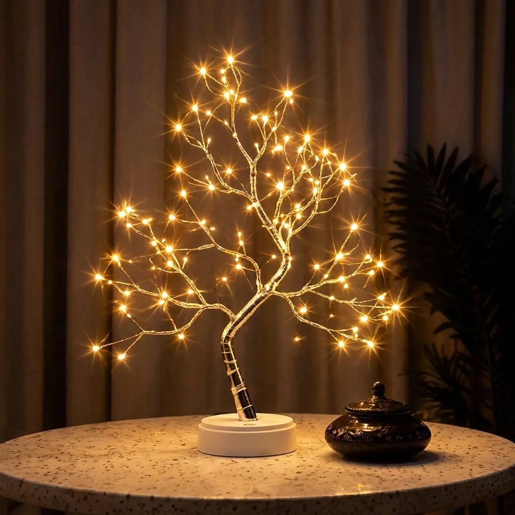 Table Lamp – Decorative LED Tree with Warm Light