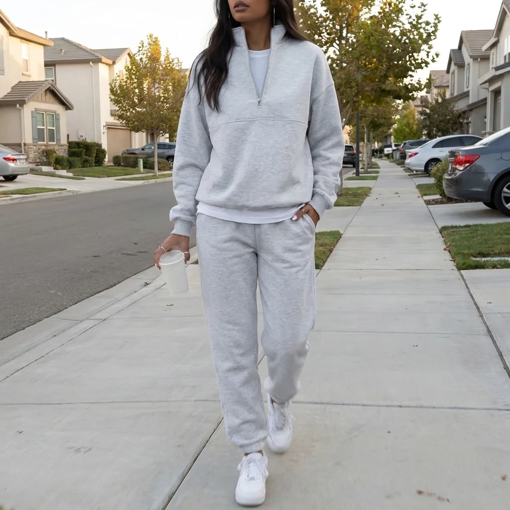 Rivelle Half-Zip Lounge Set – long sleeves