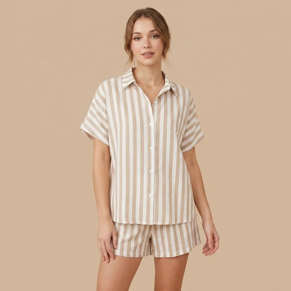 Sabela Woven Resort Set – lightweight woven fabric