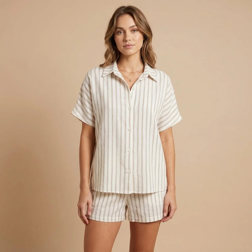 Sabela Woven Resort Set – lightweight woven fabric