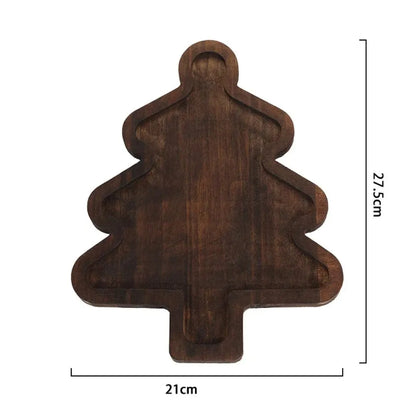 Festive Wooden Christmas Tree and Santa Hat Charcuterie Board - Detail 5 - Envilune Luxury Christmas Decor