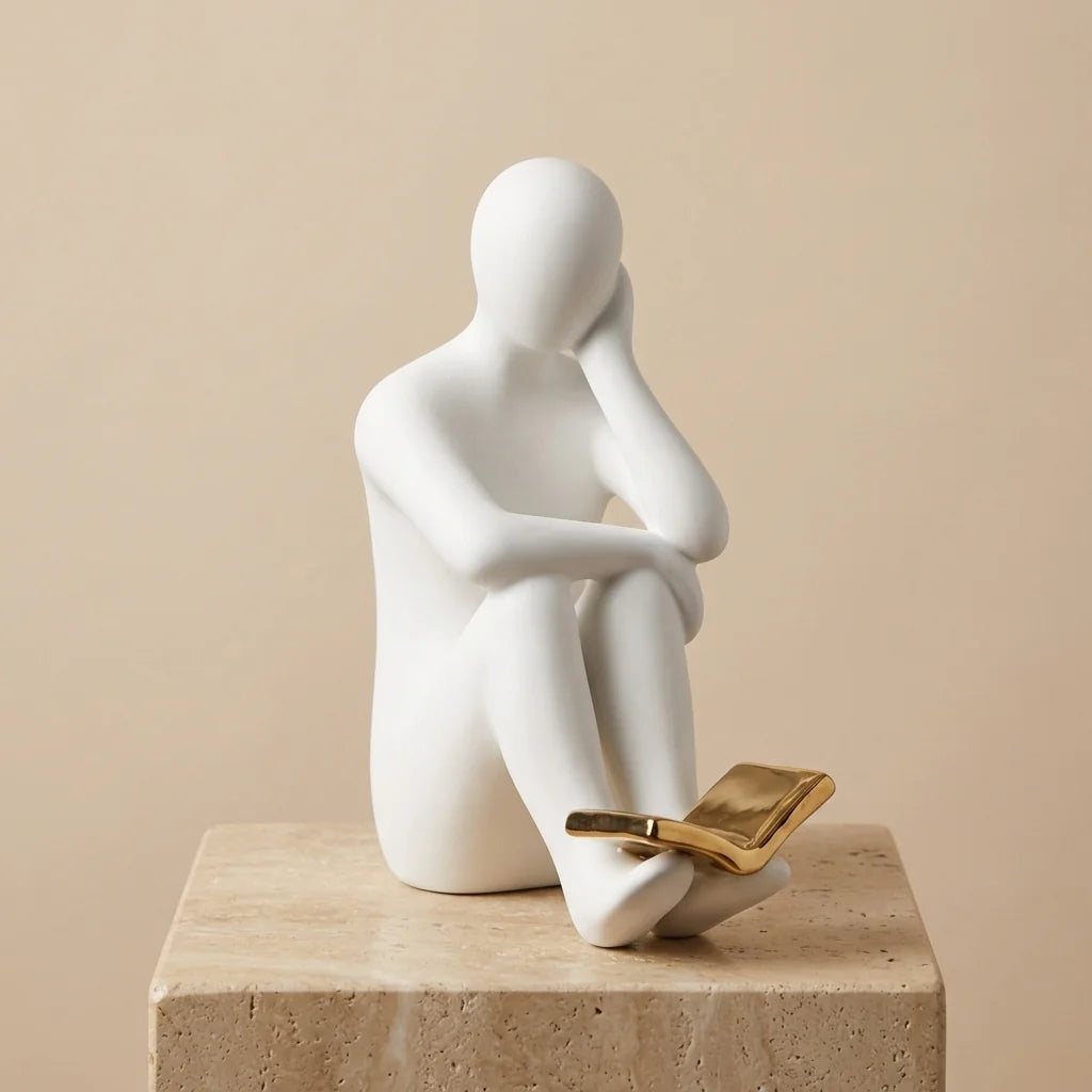 Decorative Bookend – Glazed Ceramic for Shelves