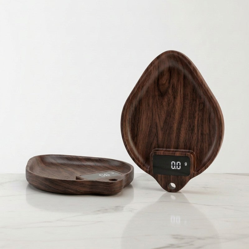 AliKisscafe Digital Coffee Scale – Wood Effect, 0.1 g – product view