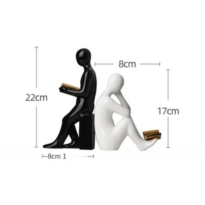Decorative Bookend – Glazed Ceramic for Shelves